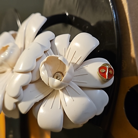 Kate Spade Black and White Floral Sandals - Picture 4 of 5